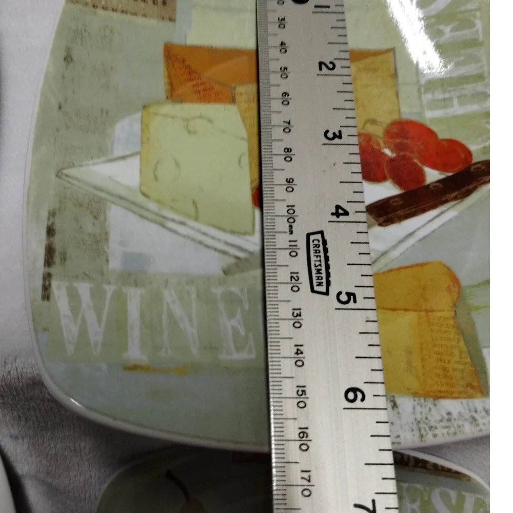 Pfaltzgraff From the Cellar Set of 6 Appetizer Plates‎ w/ Box Wine Cheese
